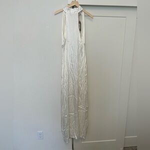 Meshki - Claire Satin Drape Back Maxi Dress (Size 12)